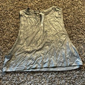 Lululemon Crop Top size 8 silver gray color